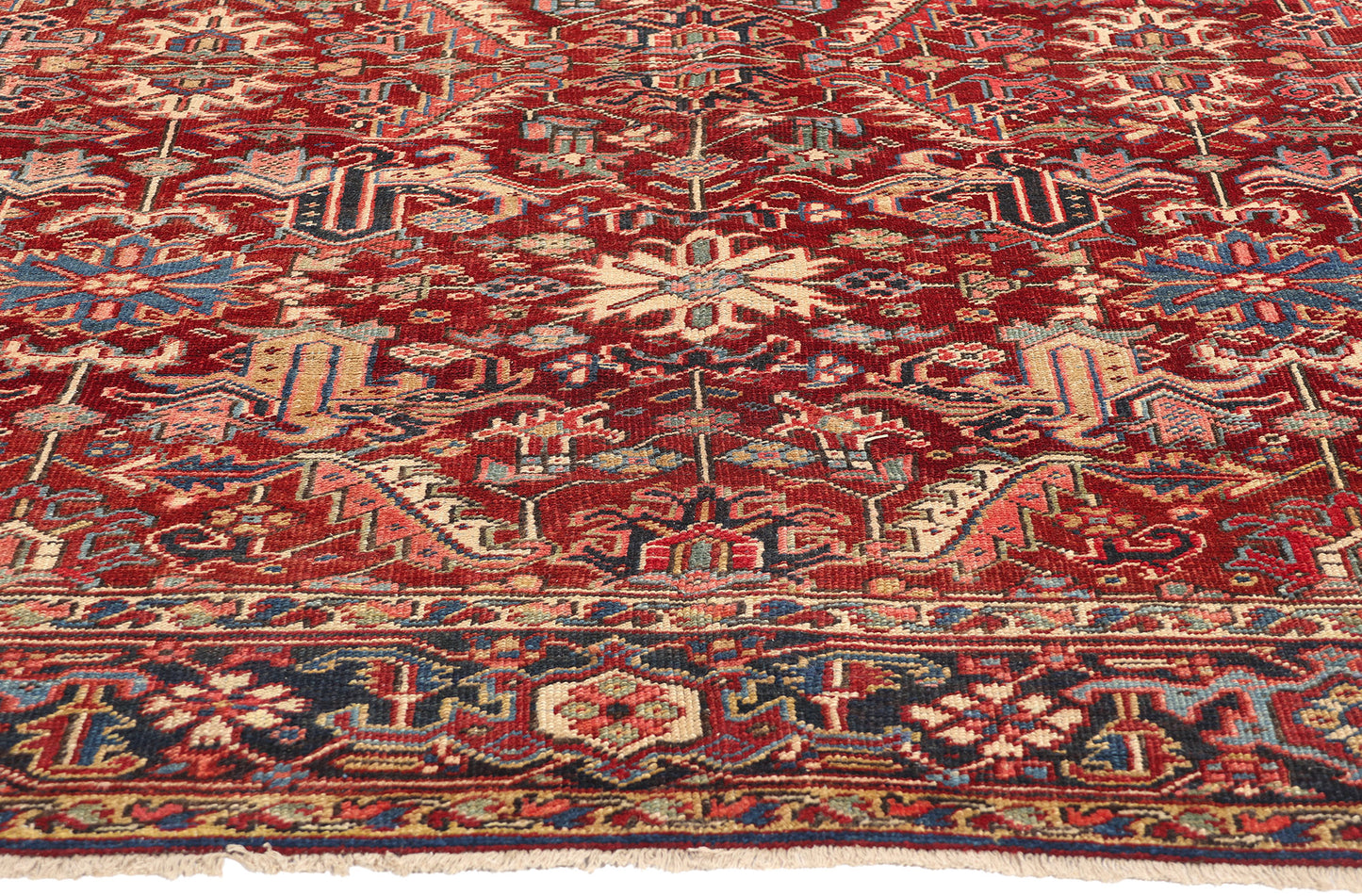 8 x 10 Antique Persian Dragon Serapi Heriz Rug 78767