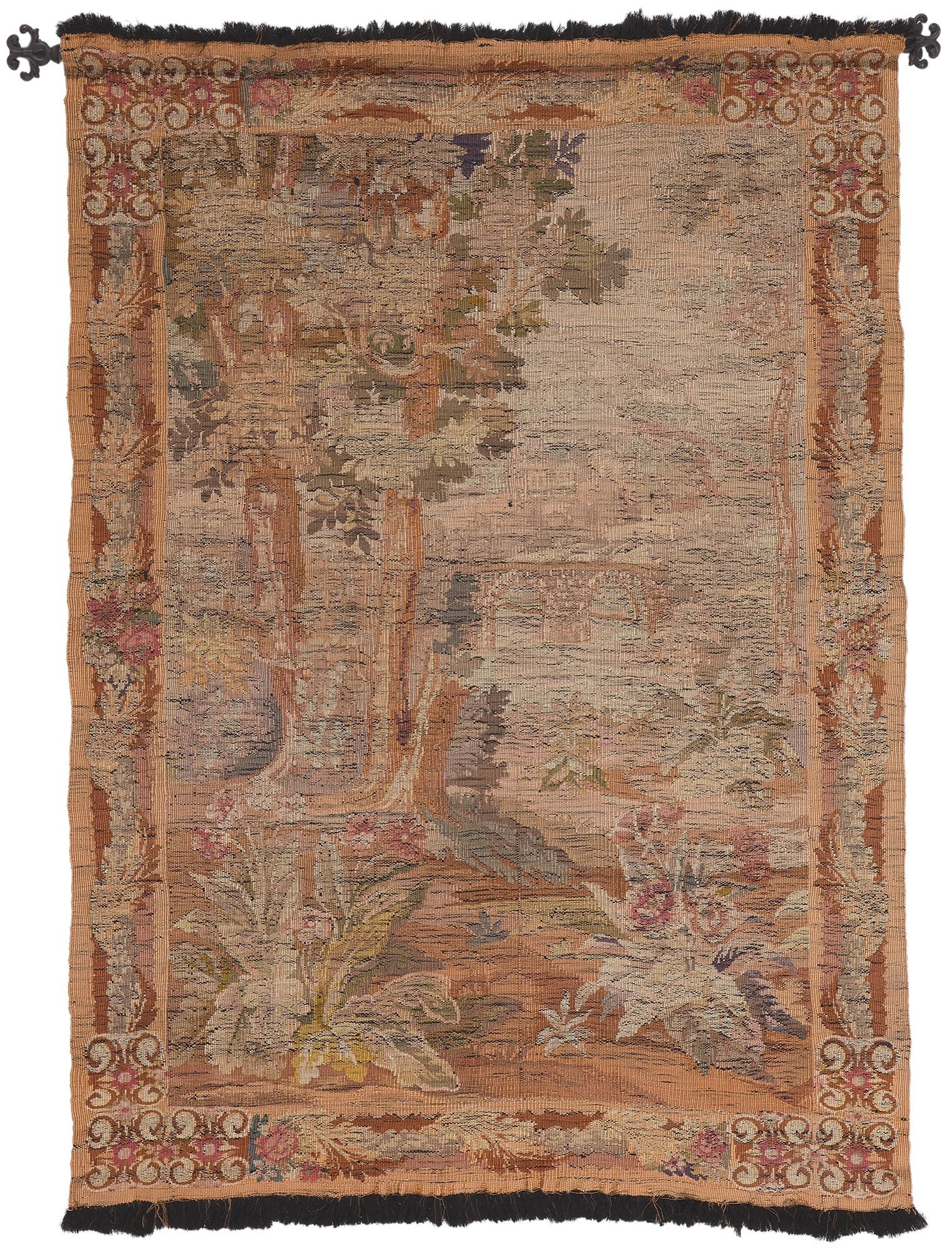 5 x 6 Antique French Aubusson Tapestry 78653
