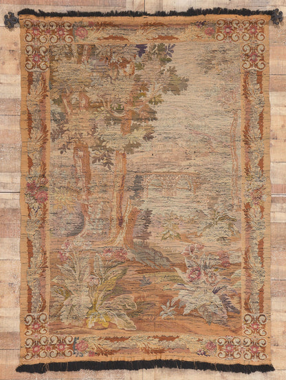 5 x 6 Antique French Aubusson Tapestry 78653