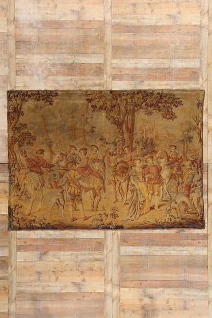 6 x 8 Antique French Aubusson Style Tapestry 77443