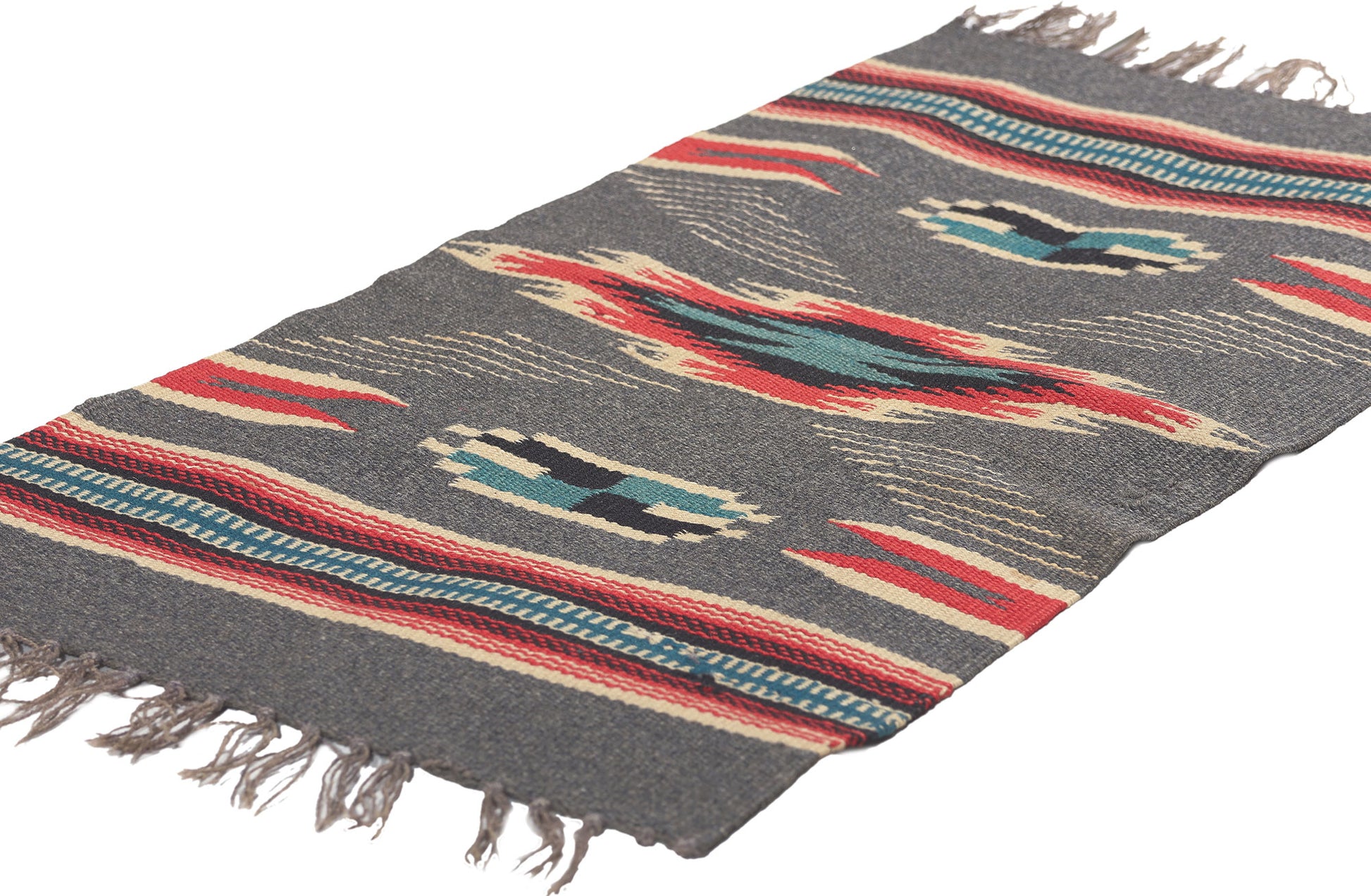 1 x 2 Antique New Mexico Chimayo Rug 78663