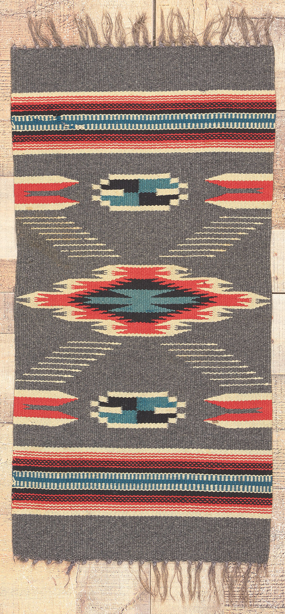 1 x 2 Antique New Mexico Chimayo Rug 78663