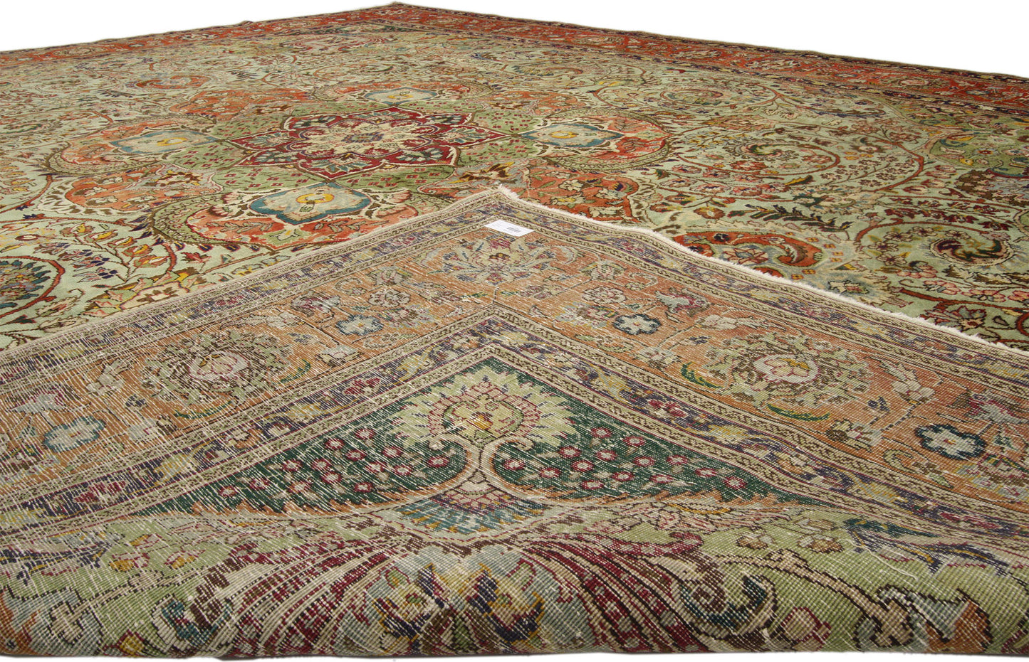 10 x 13 Antique Persian Tabriz Rug 76579