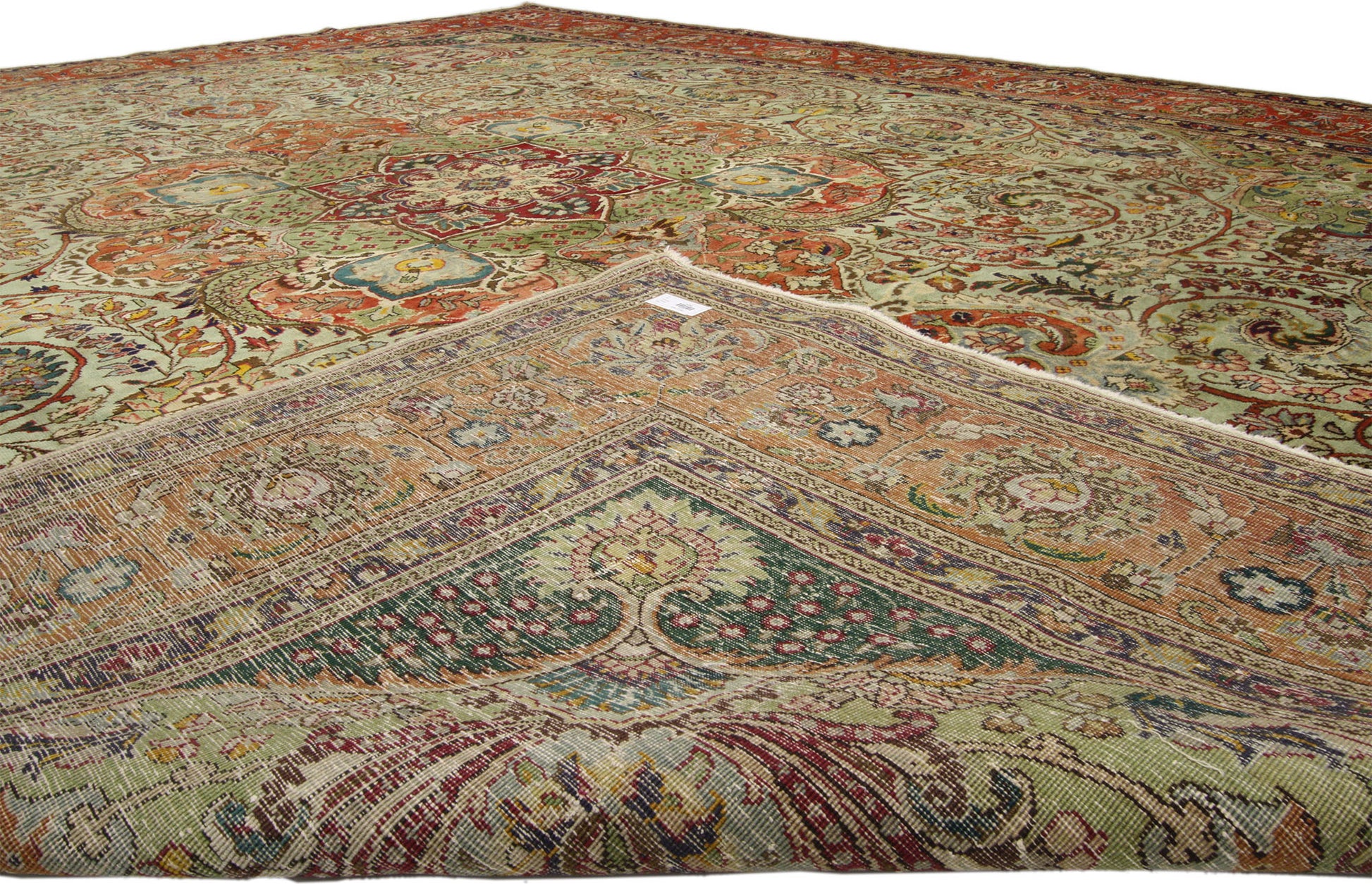 10 x 13 Antique Persian Tabriz Rug 76579