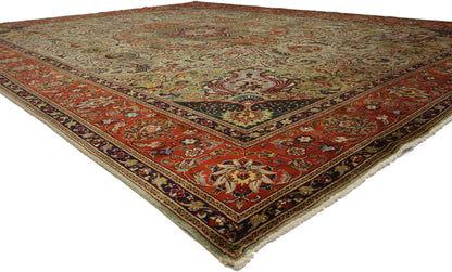 10 x 13 Antique Persian Tabriz Rug 76579