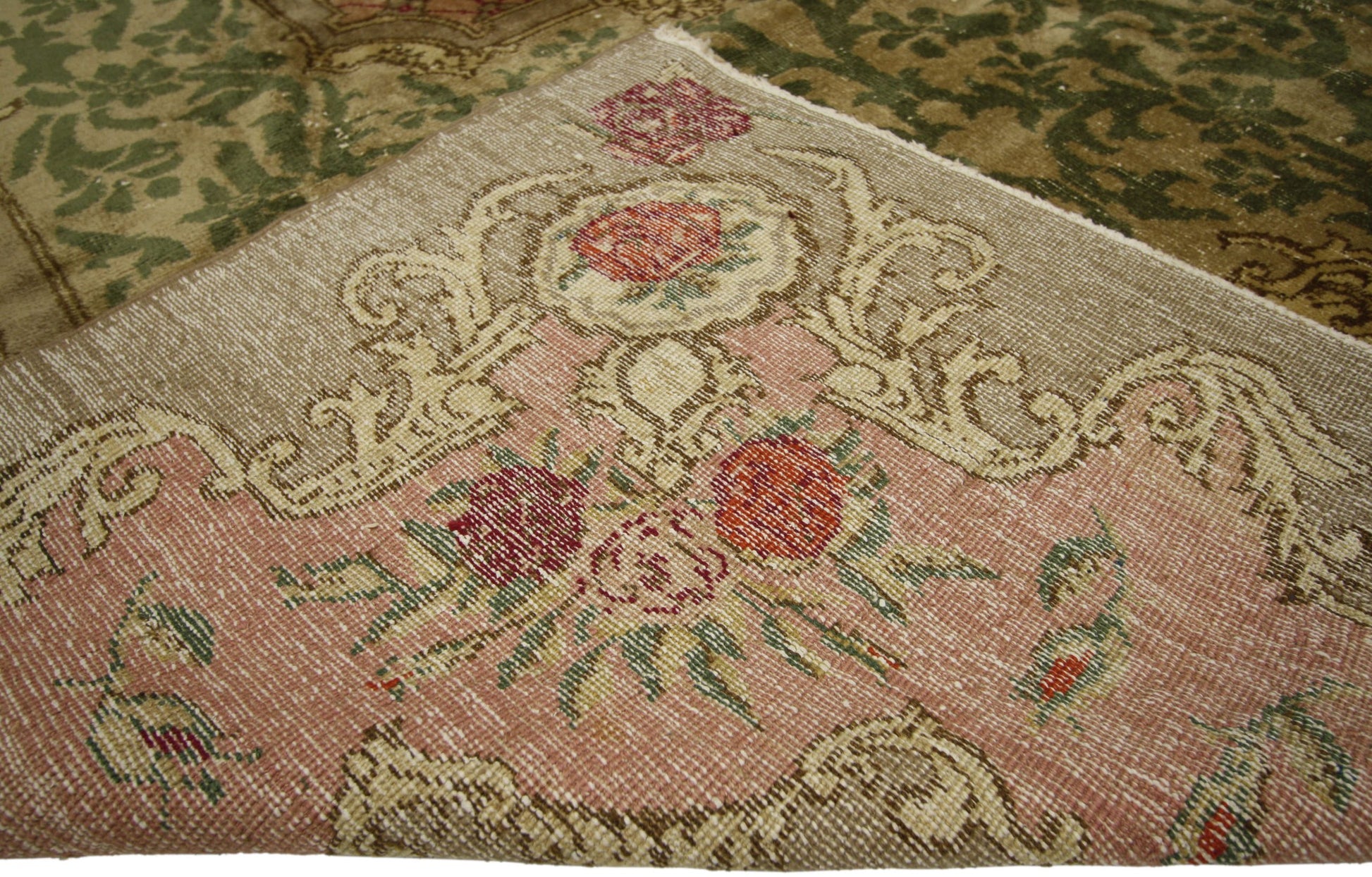 7 x 11 Antique Green Turkish Sparta Rug 71541