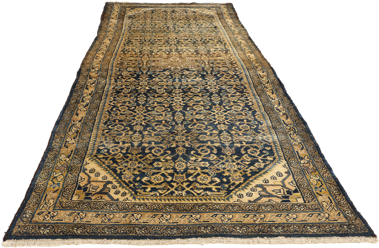 4 x 11 Antique Persian Hamadan Rug 73251