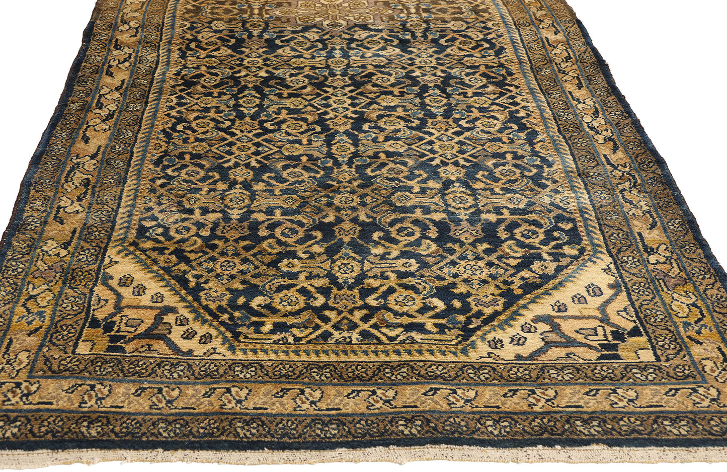 4 x 11 Antique Persian Hamadan Rug 73251