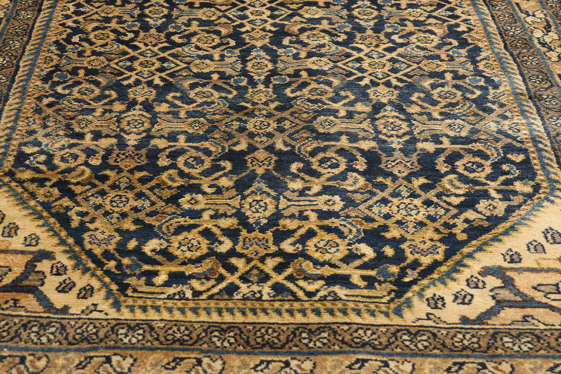 4 x 11 Antique Persian Hamadan Rug 73251