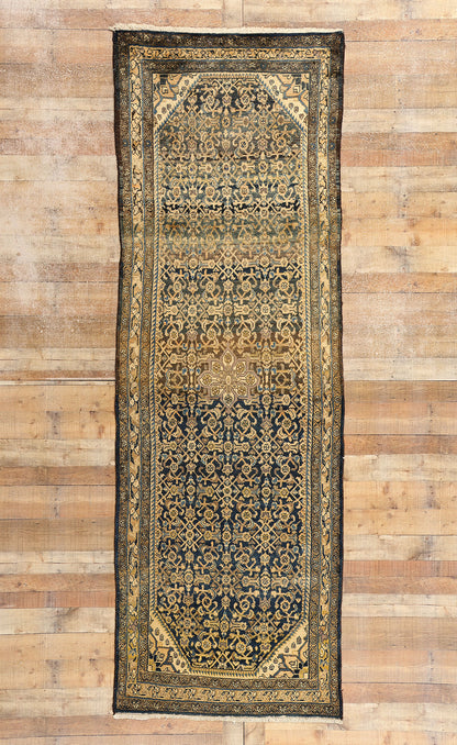 4 x 11 Antique Persian Hamadan Rug 73251