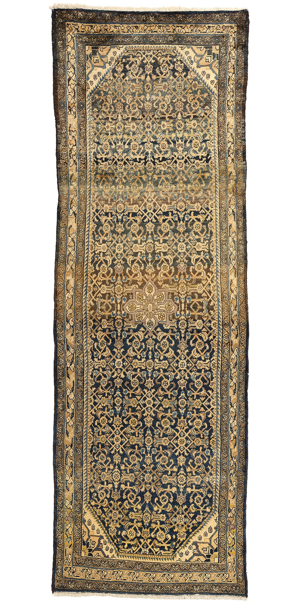 4 x 11 Antique Persian Hamadan Rug 73251