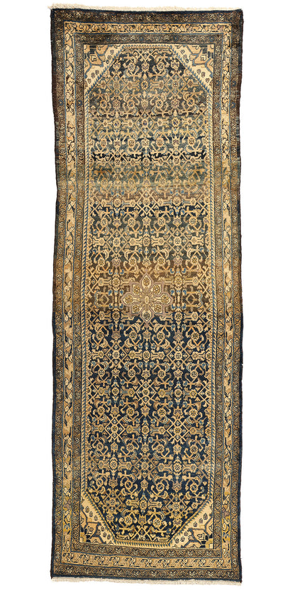 4 x 11 Antique Persian Hamadan Rug 73251