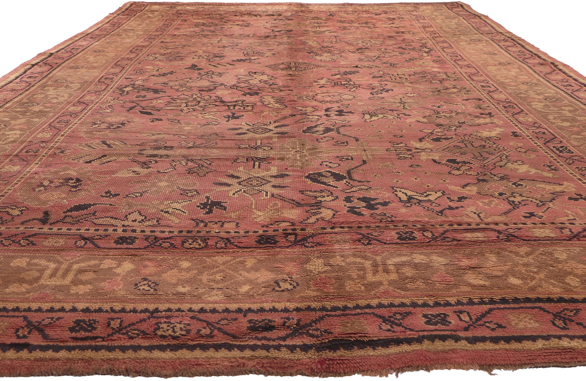 10 x 19 Antique Irish Donegal Rug 73478