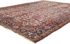 8 x 10 Antique Ivory Persian Dragon Heriz Rug 90004