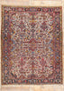 8 x 10 Antique Ivory Persian Dragon Heriz Rug 90004