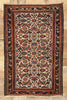 3 x 4 Antique Ivory Persian Hamadan Rug 78419