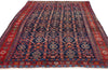 5 x 7 Antique Navy Blue Persian Kurdish Rug 61167