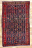 5 x 7 Antique Navy Blue Persian Kurdish Rug 61167