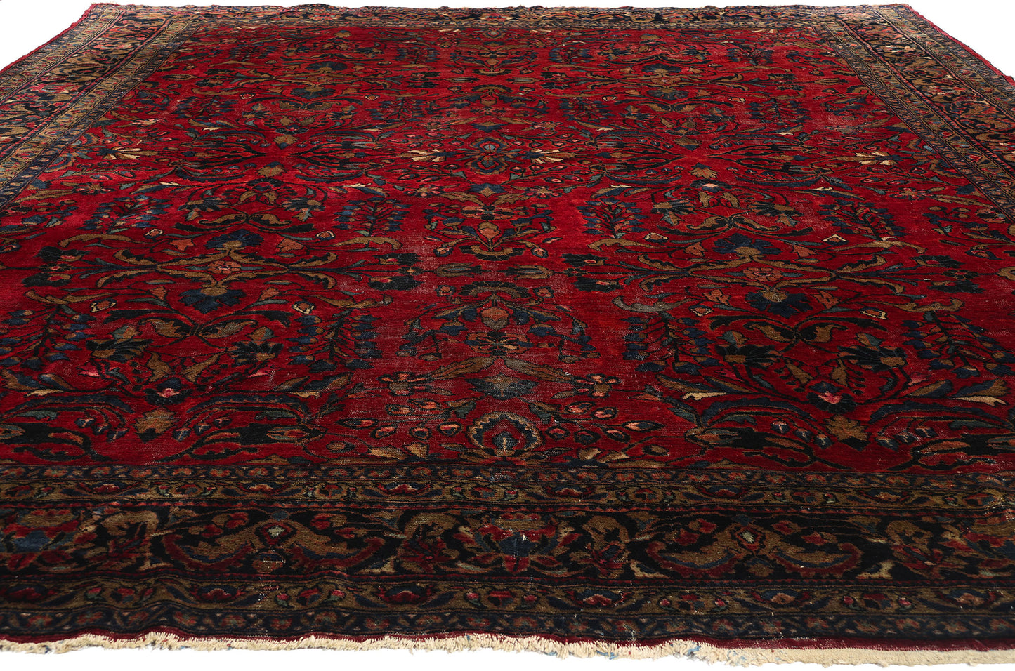 11 x 13 Antique Red Persian Lilihan Rug 78809