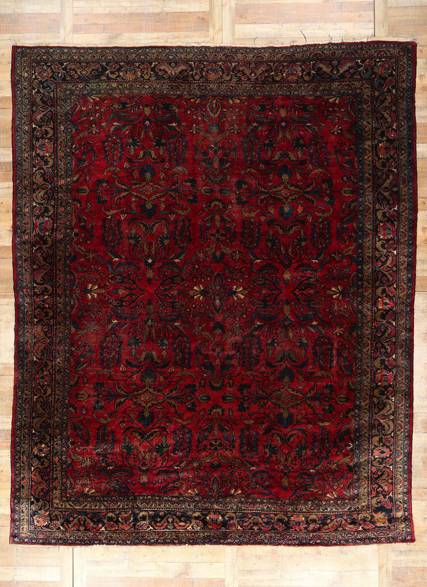 11 x 13 Antique Red Persian Lilihan Rug 78809