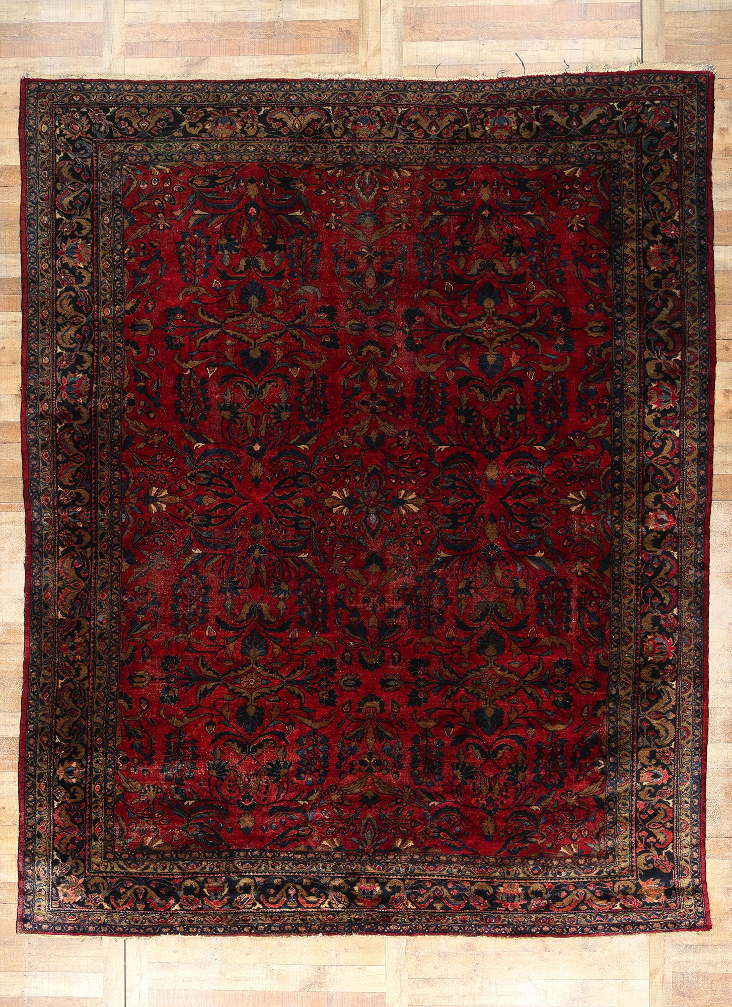 11 x 13 Antique Red Persian Lilihan Rug 78809