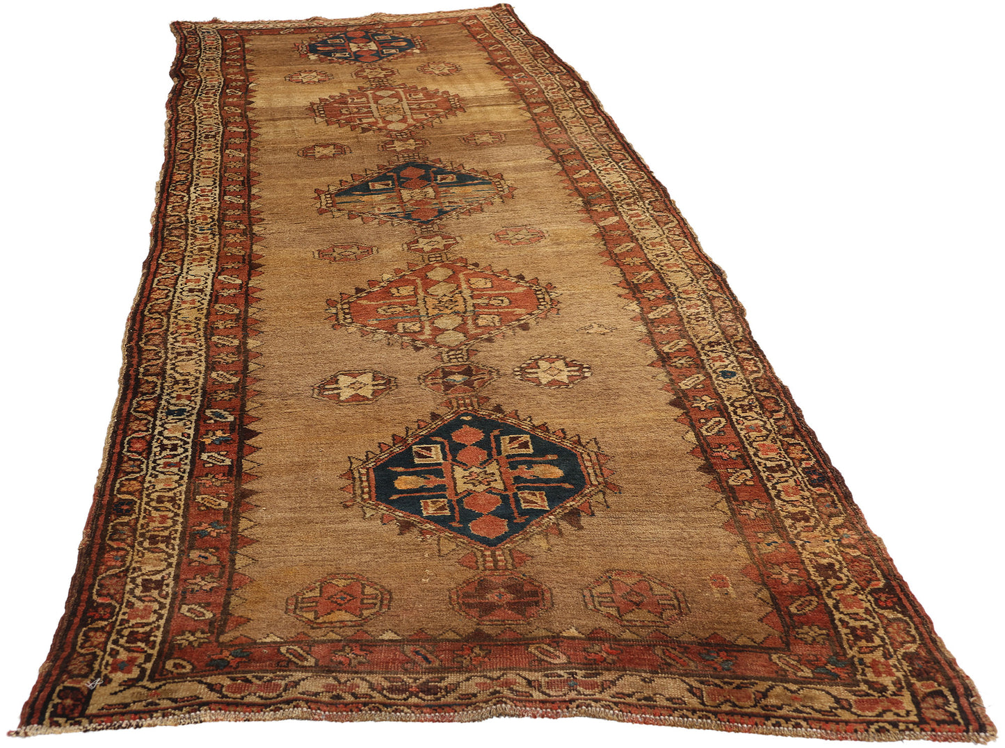 3 x 11 Antique Brown Persian Malayer Rug 72514