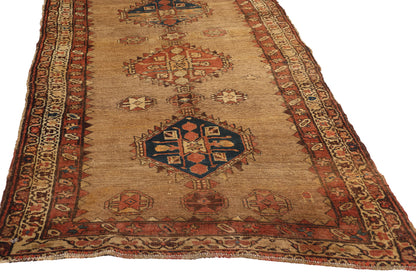 3 x 11 Antique Brown Persian Malayer Rug 72514