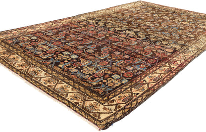 5 x 9 Antique Brown Persian Malayer Rug 53761