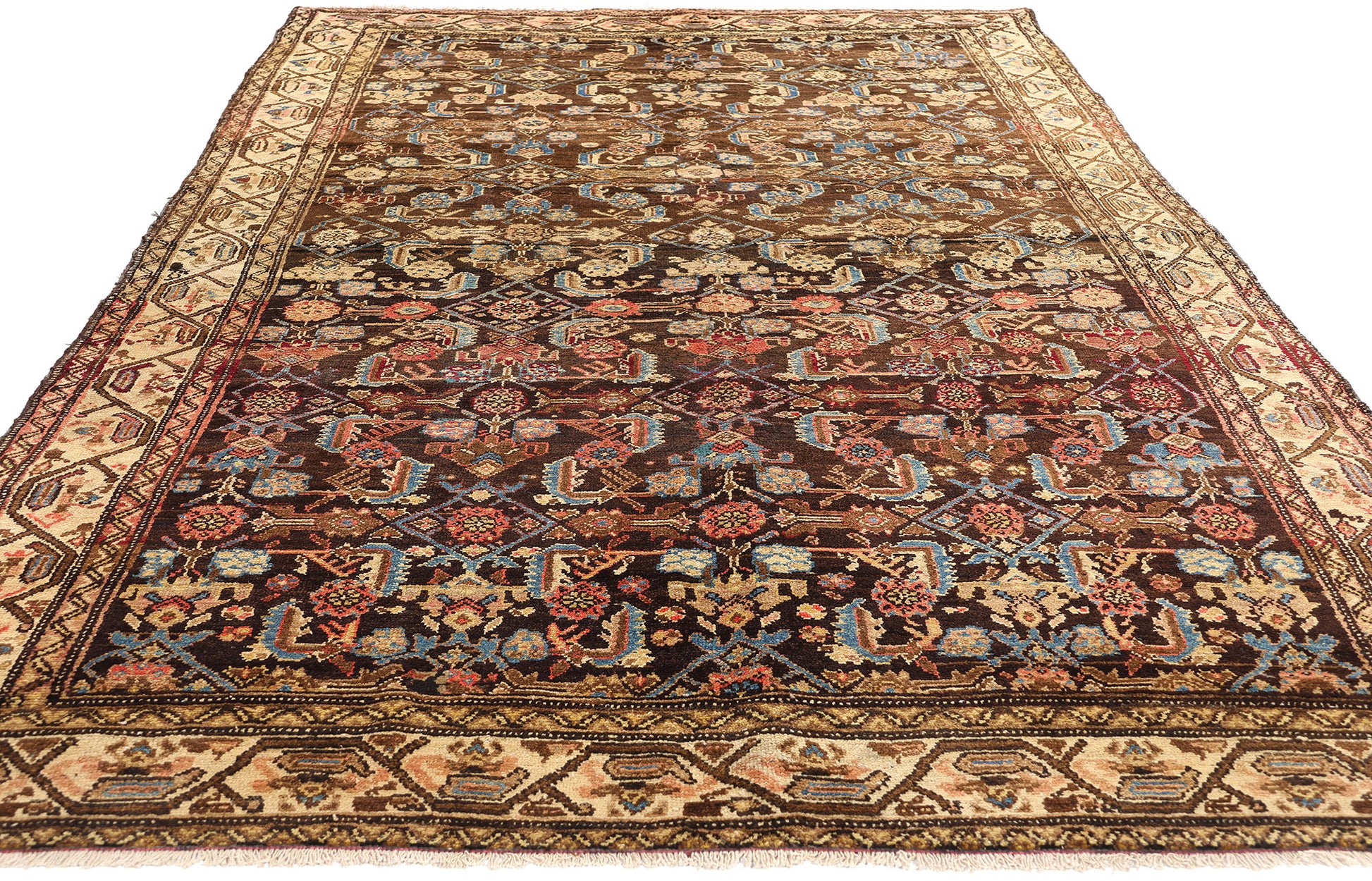 5 x 9 Antique Brown Persian Malayer Rug 53761
