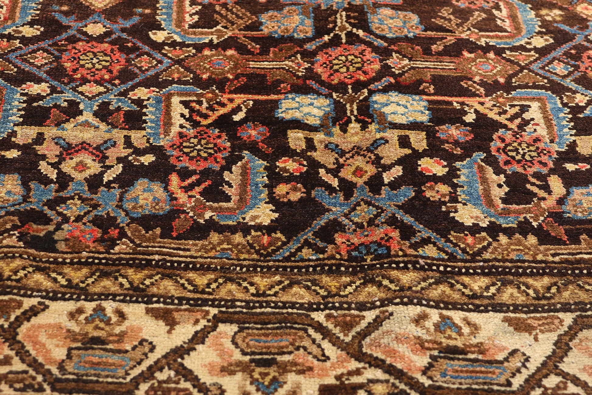 5 x 9 Antique Brown Persian Malayer Rug 53761