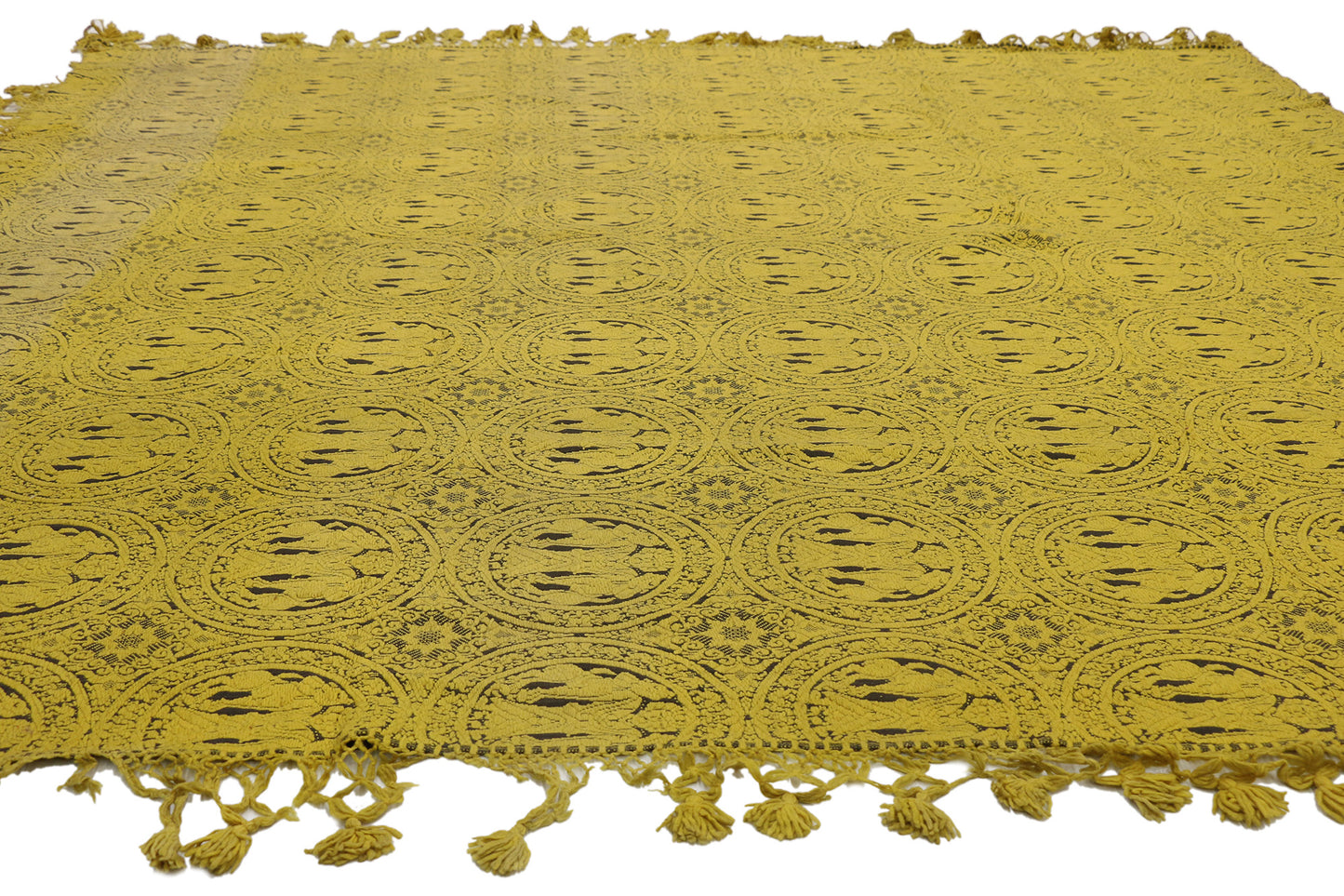 8 x 9 Antique Mexican Blanket Textile 72747