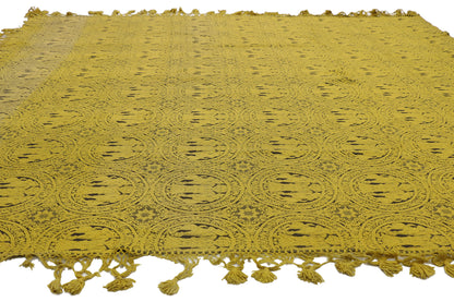 8 x 9 Antique Mexican Blanket Textile 72747
