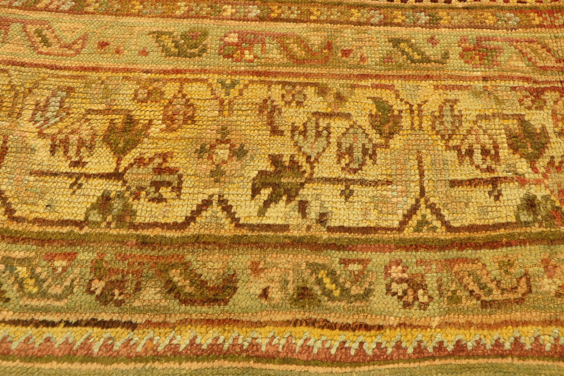 10 x 14 Antique Turkish Oushak Rug 74175