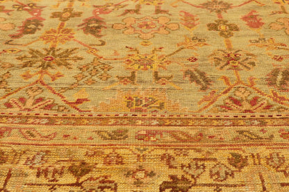 10 x 14 Antique Turkish Oushak Rug 74175