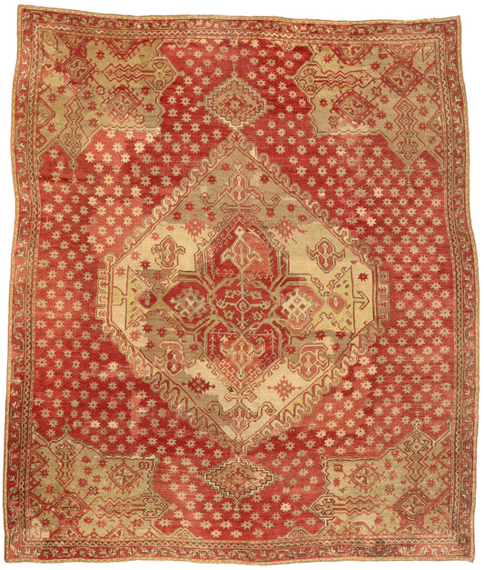 14 x 16 Antique Turkish Oushak Rug 77477