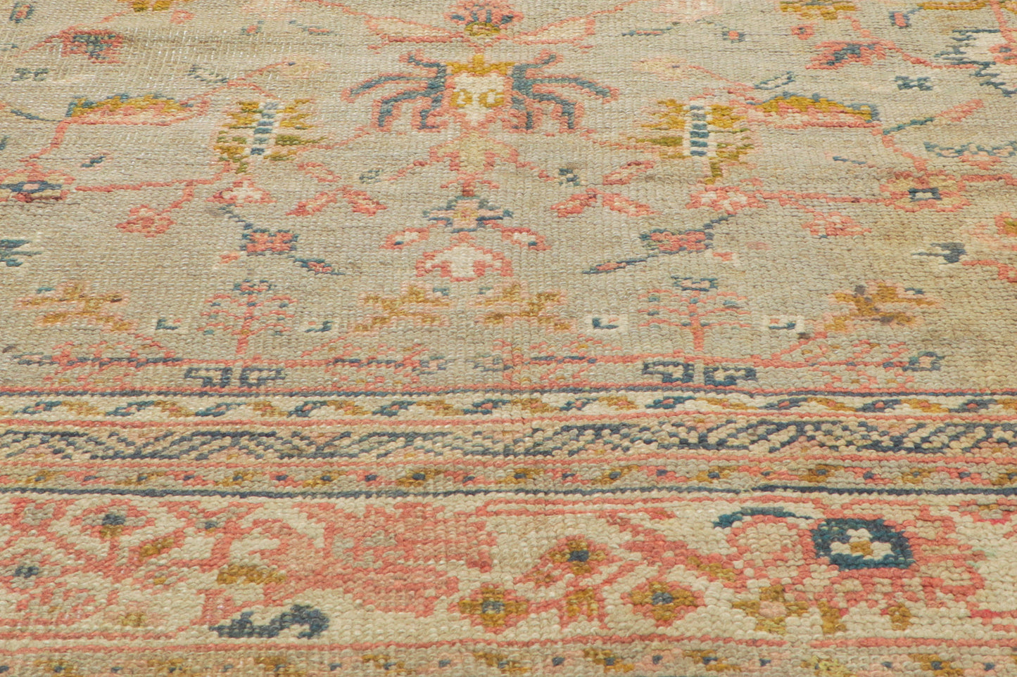 8 x 11 Antique Turkish Oushak Rug 72327