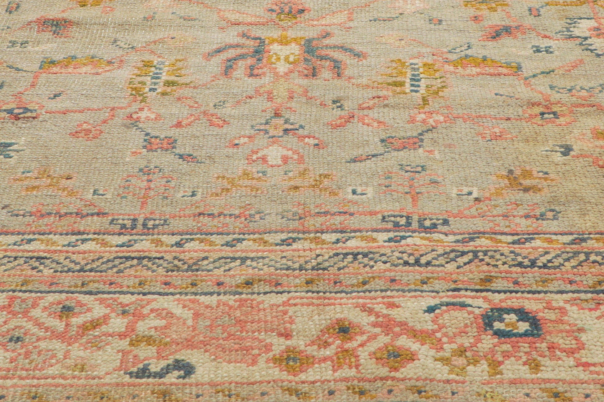 8 x 11 Antique Turkish Oushak Rug 72327