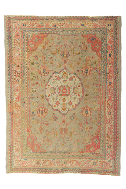 8 x 11 Antique Turkish Oushak Rug 72327