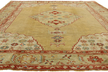 9 x 12 Antique Turkish Oushak Rug 74032