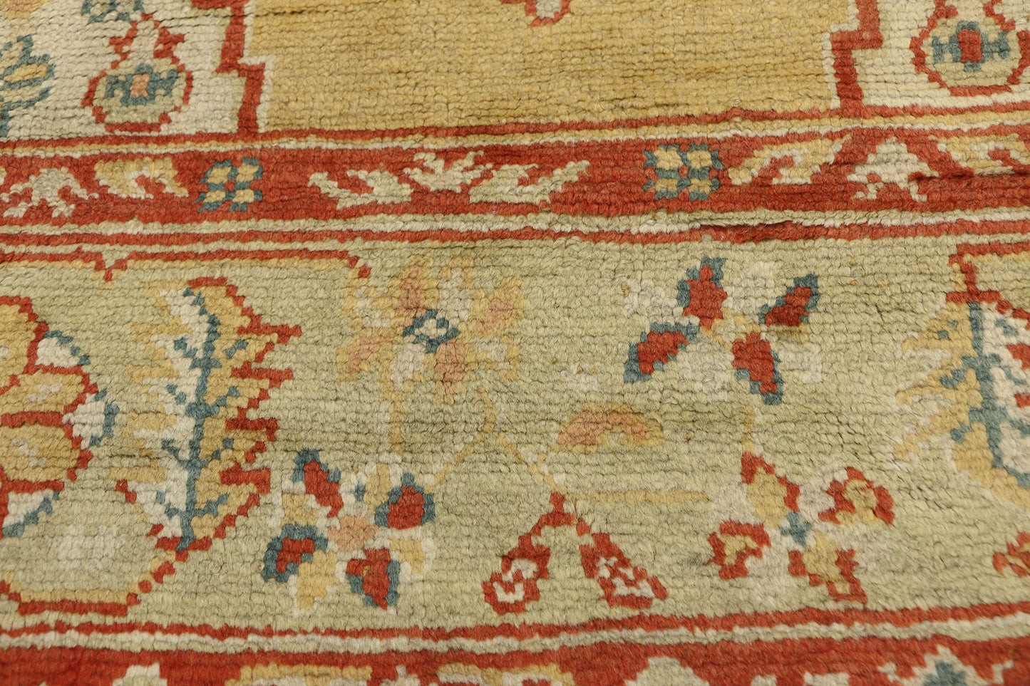 9 x 12 Antique Turkish Oushak Rug 74032