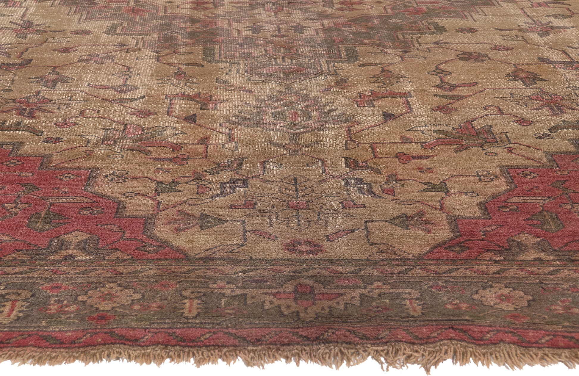 9 x 12 Antique Turkish Serapi Rug 77735