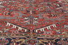 7 x 10 Antique Red Persian Dragon Heriz Rug 90009
