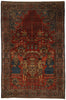 4 x 6 Antique Persian Farahan Pictorial Rug 78724