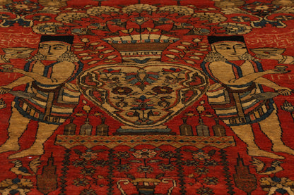 4 x 6 Antique Persian Farahan Pictorial Rug 78724