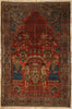 4 x 6 Antique Persian Farahan Pictorial Rug 78724