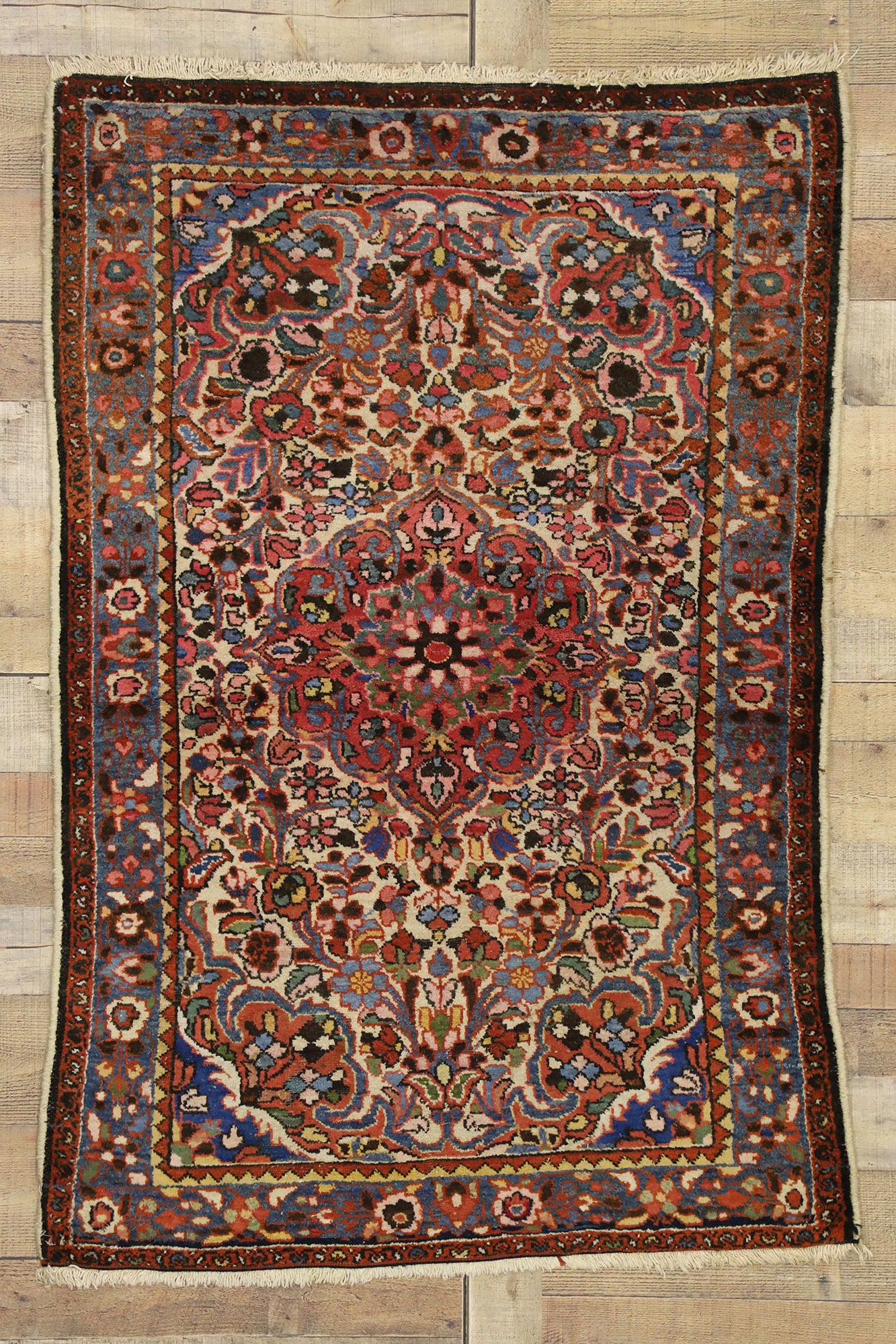 3 x 5 Antique Persian Hamadan Rug 70975