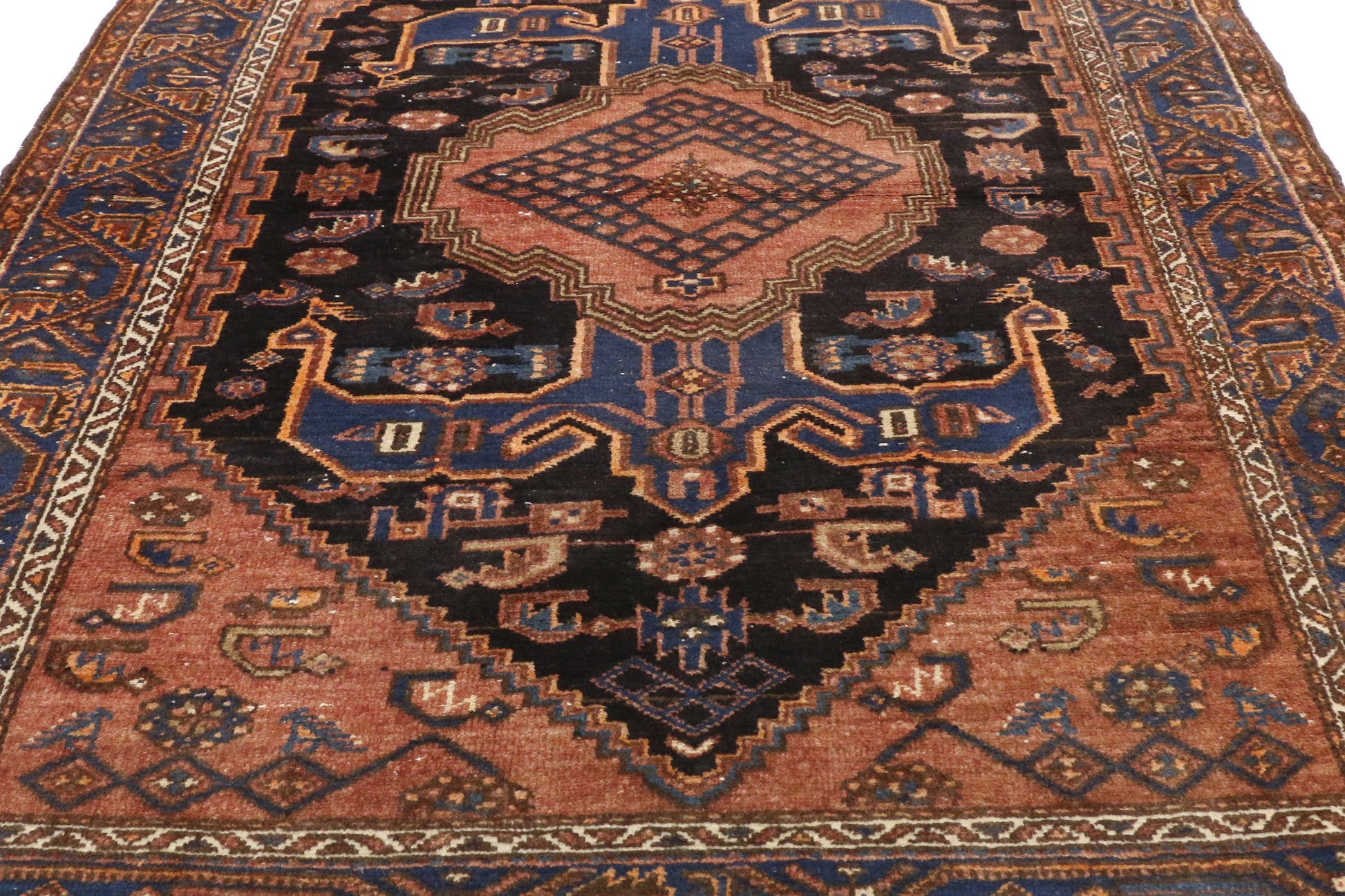 5 x 6 Antique Persian Hamadan Rug 20444