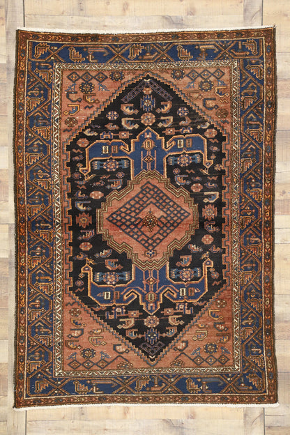 5 x 6 Antique Persian Hamadan Rug 20444