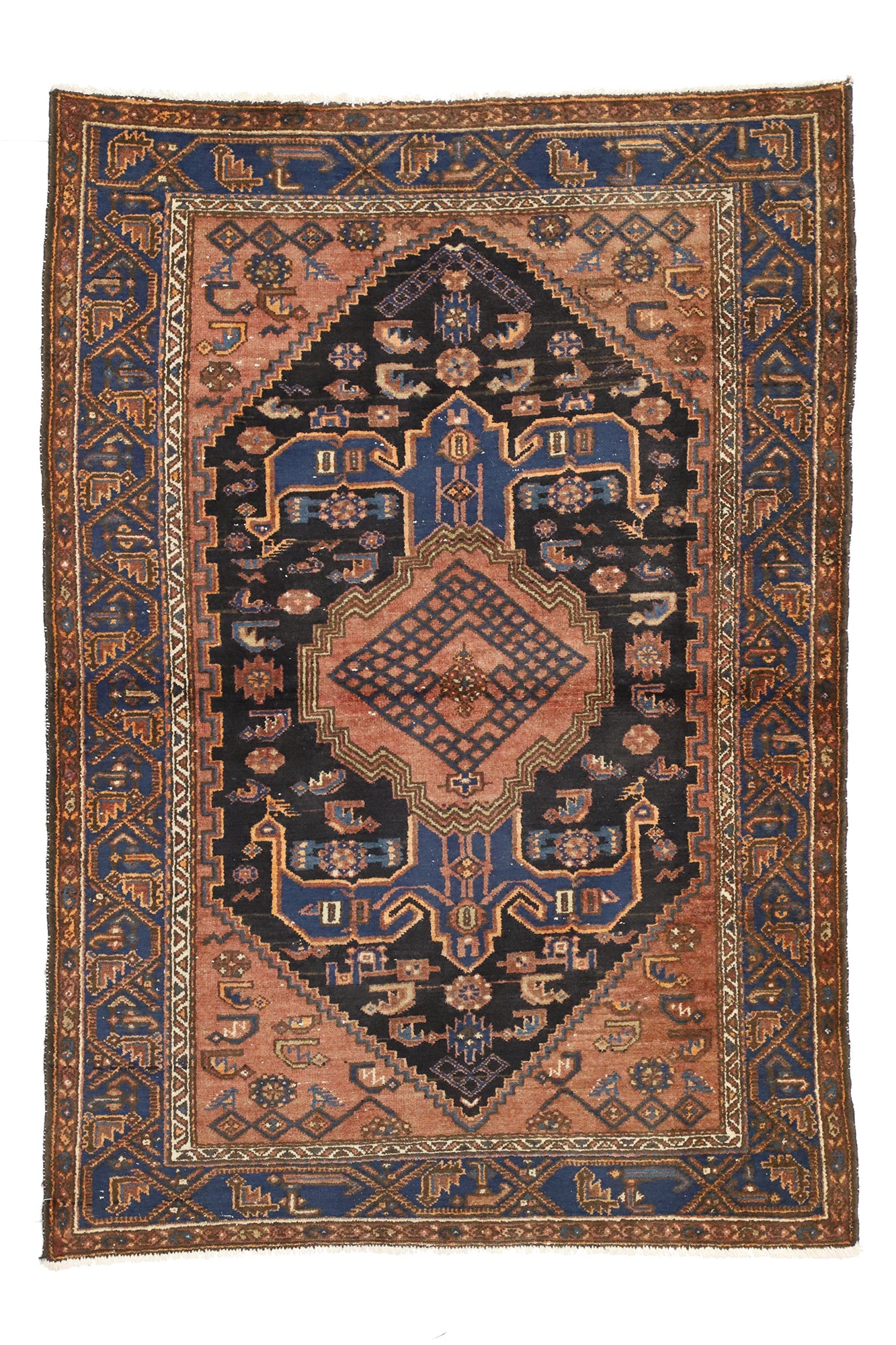 5 x 6 Antique Persian Hamadan Rug 20444
