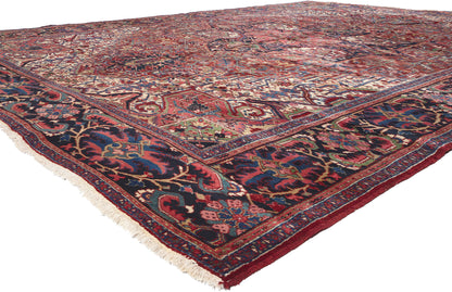11 x 15 Antique Persian Heriz Rug 78341